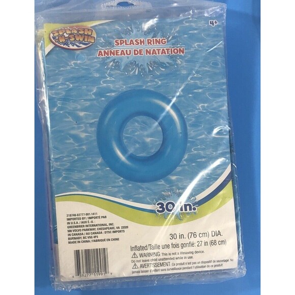 6 Inflatables Beach Pool Swim Rings 24”-30" & 17.5” Beach Balls for Kids 4-10 - Picture 7 of 8